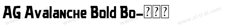AG Avalanche Bold Bo字体转换